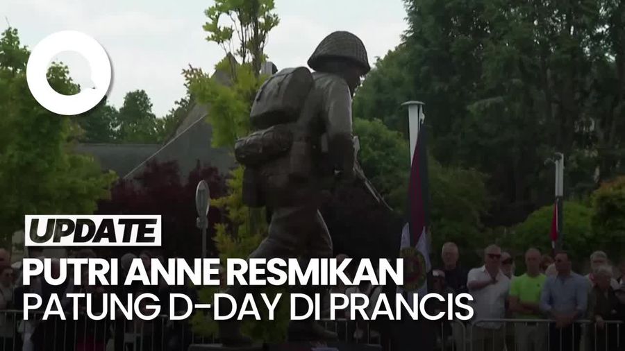 Momen Putri Anne Resmikan Patung Peringatan D-Day di Prancis
