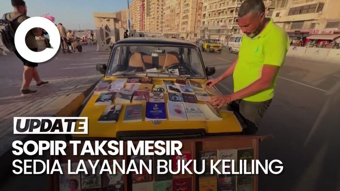 Layanan Buku Keliling Sopir Taksi di Mesir