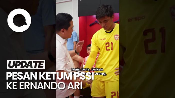 Momen Erick Beri Semangat Ernando Ari yang Tengah Murung