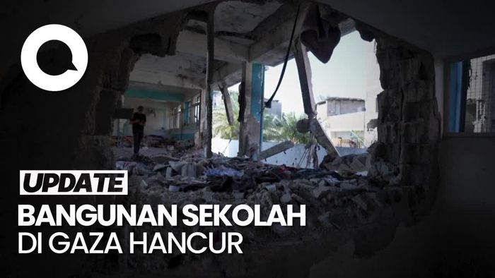Penampakan Sekolah PBB di Gaza Hancur Dirudal Israel