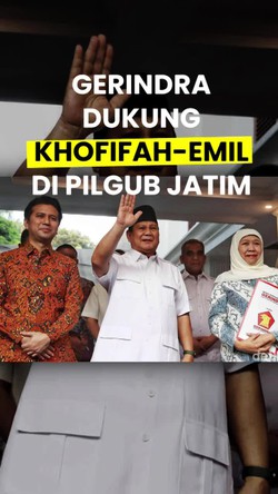 Puja-puji Prabowo untuk Khofifah-Emil Dardak