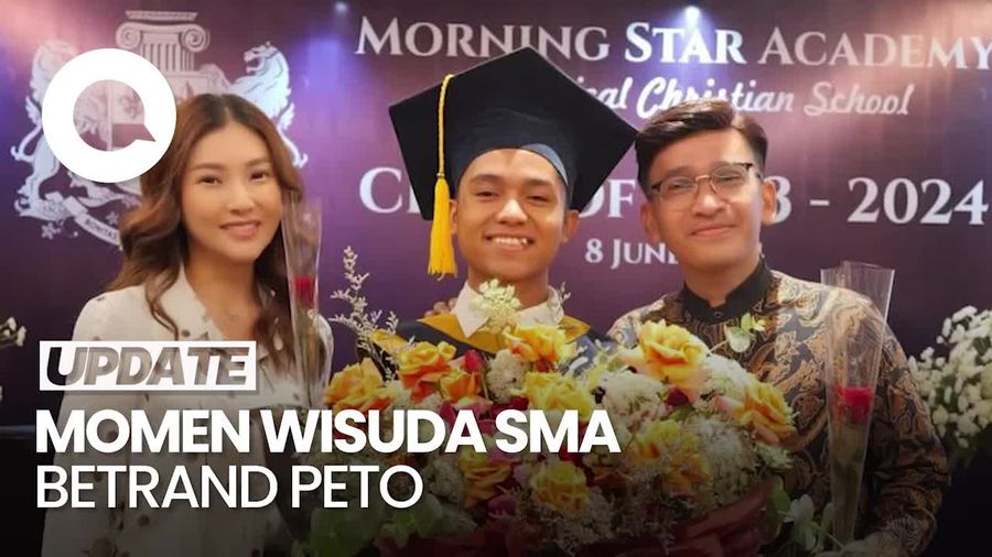 Potret Wisuda SMA Betrand Peto Didampingi Ruben Onsu-Sarwendah