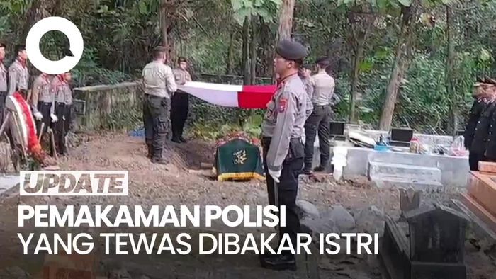 Polisi yang Dibakar Istri Akhirnya Tewas, Dimakamkan di Jombang
