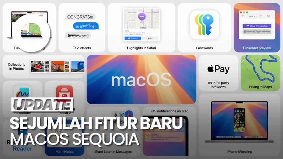 Fitur Baru macOS Sequoia, iPhone Mirroring hingga Game Baru