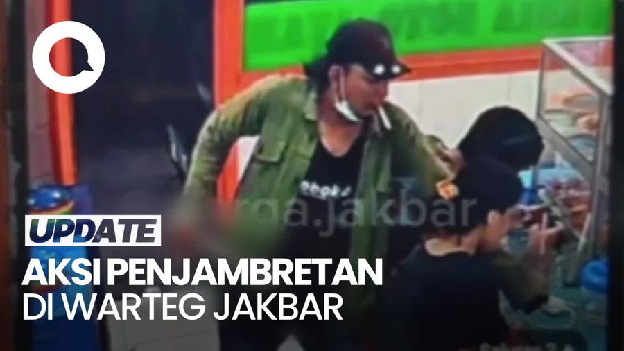Viral Pria Bergolok Jambret HP Warga di Warteg Jakbar