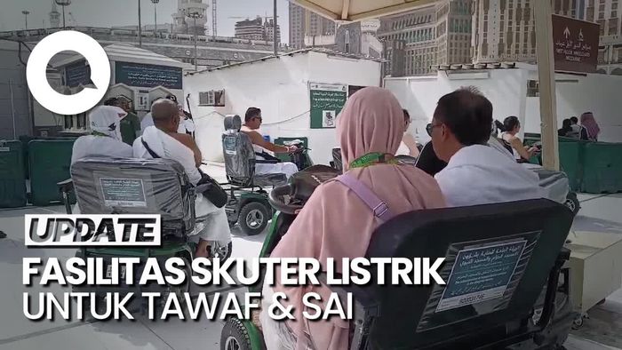 Momen Jemaah Haji Gunakan Skuter Listrik untuk Tawaf & Sai