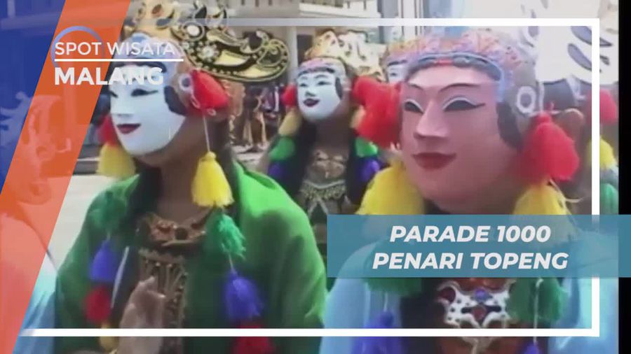 Kemeriahan Parade Seribu Penari Topeng di Kota Malang