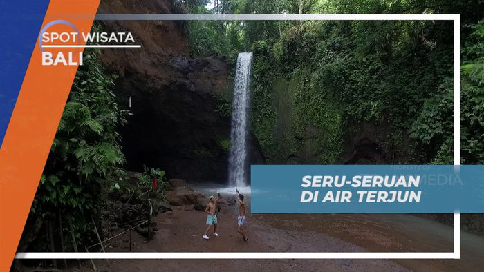 Seru-seruan Bareng Anak-anak di Air Terjun Tibumana Bali