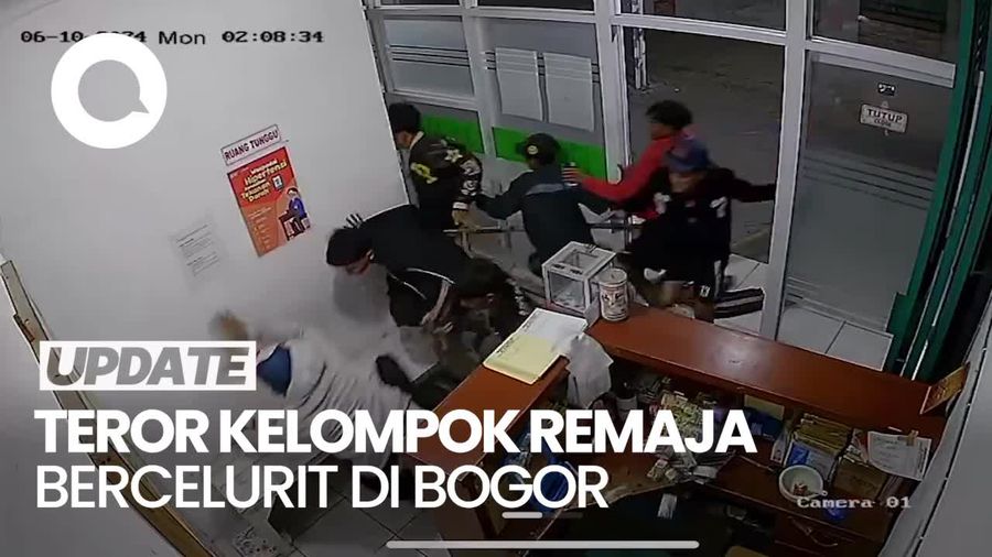 Ngeri, Sekelompok Remaja Bawa Celurit Serbu Klinik di Bogor
