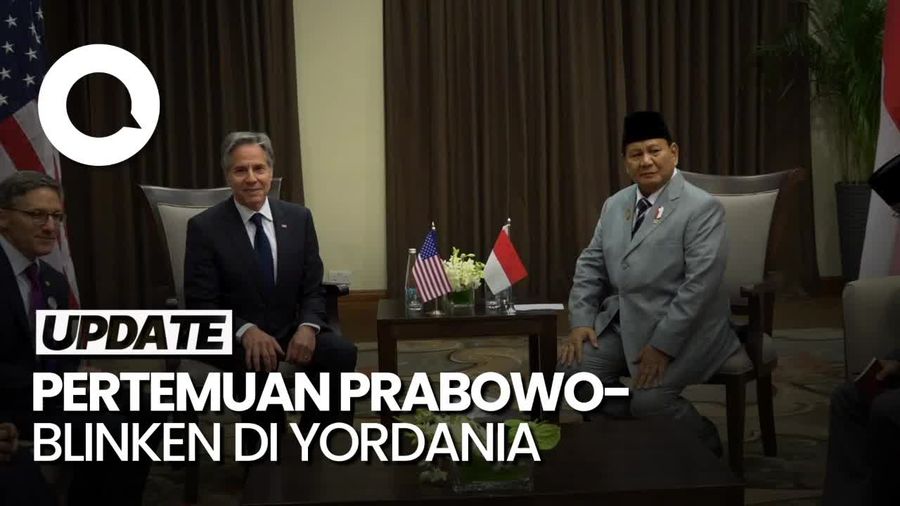 Prabowo Bertemu Menlu AS Antony Blinken di Yordania, Bahas Isu Gaza