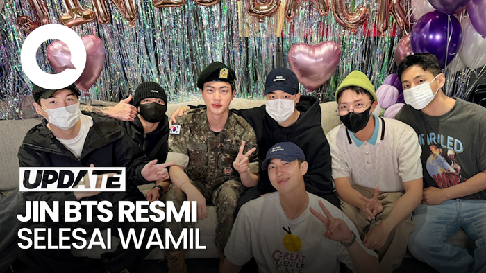 Potret Lengkap Member BTS Rayakan #WelcomeBackJin