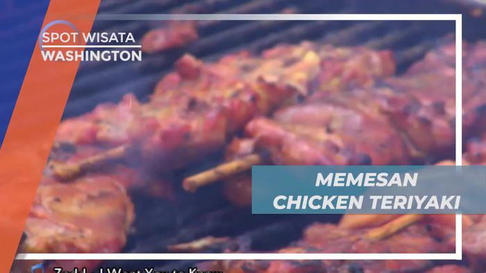 Chicken Teriyaki, Kuliner Seperti Sate Raksasa di Washington