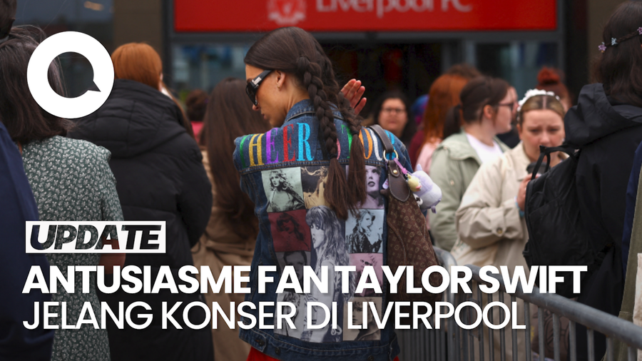 Fan Taylor Swift Serbu Stadion Anfield untuk Beli Merchandise Konser 