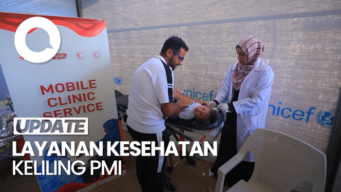 PMI Bikin Layanan Kesehatan Keliling di Kamp Pengungsian Khan Younis