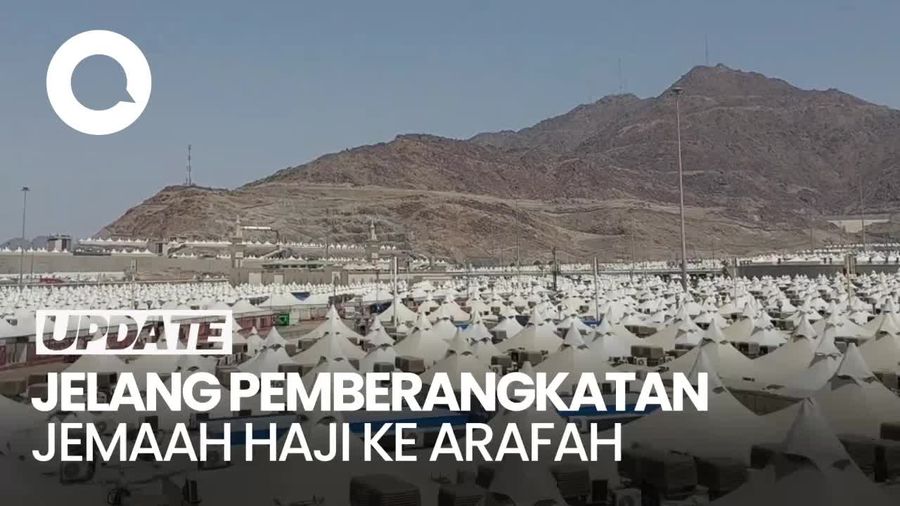 Suasana Jelang Pemberangkatan Jemaah Haji ke Arafah