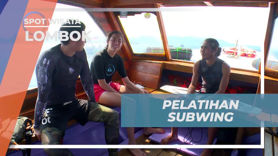 Latihan Subwing Seru, Olahraga Air di Gili Trawangan Lombok