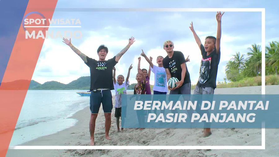 Momen Seru Saat Bermain di Pantai Pasir Panjang Manado