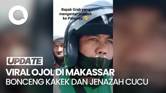 Aksi Ojol Bonceng Kakek dan Jenazah Cucu dari Makassar hingga Pangkep