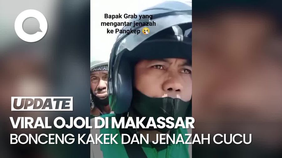 Aksi Ojol Bonceng Kakek dan Jenazah Cucu dari Makassar hingga Pangkep