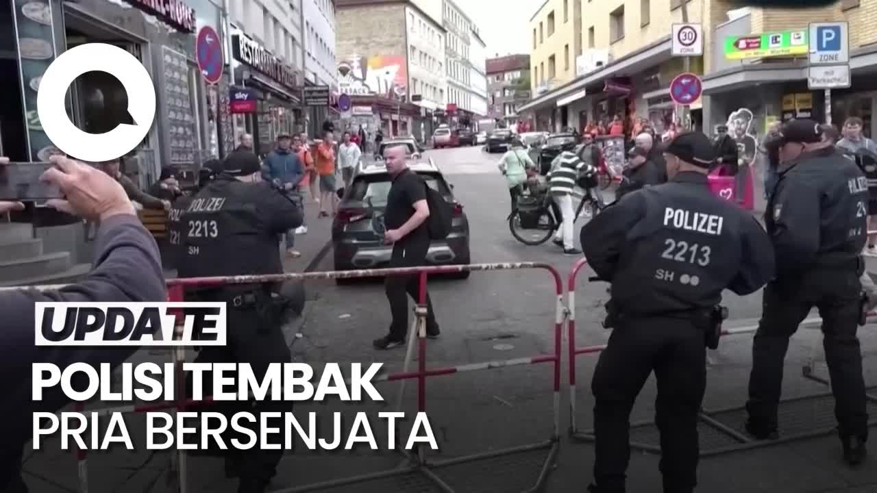 Detik-detik Polisi Jerman Tembak Pria Bersenjata di Dekat Venue Euro 2024