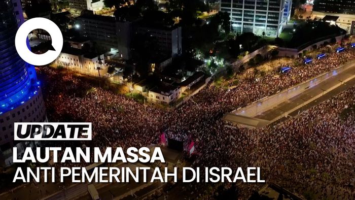 Lautan Demonstran Anti Pemerintah Blokade Jalan di Israel