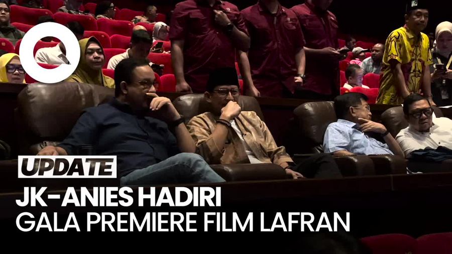 Momen Anies Salami JK-Sandiaga di Gala Premiere Film Lafran