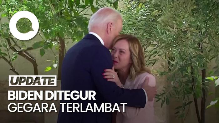 Momen Biden Kena Tegur PM Italia gegara Telat Datang