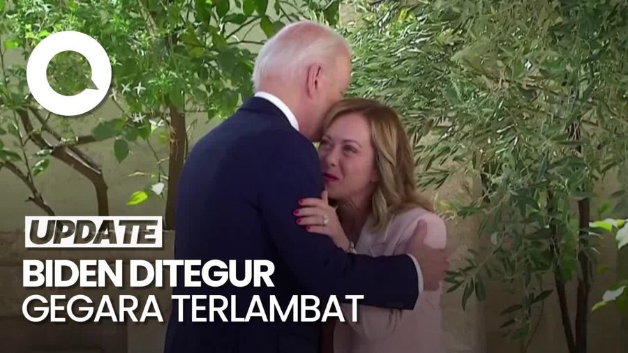 Momen Biden Kena Tegur PM Italia gegara Telat Datang