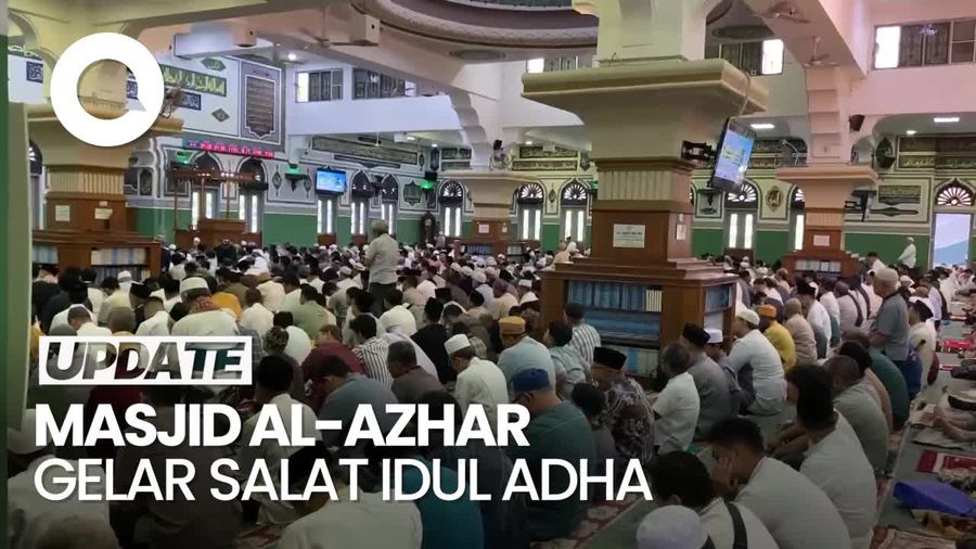 Suasana Salat Idul Adha di Masjid Agung Al-Azhar Jaksel