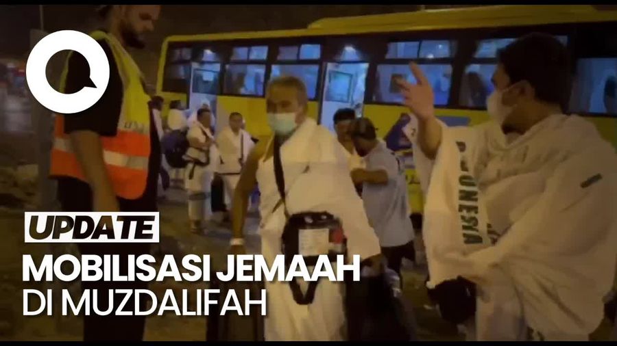 Mobilisasi Jemaah Haji dari Muzdalifah ke Mina Berjalan Lancar
