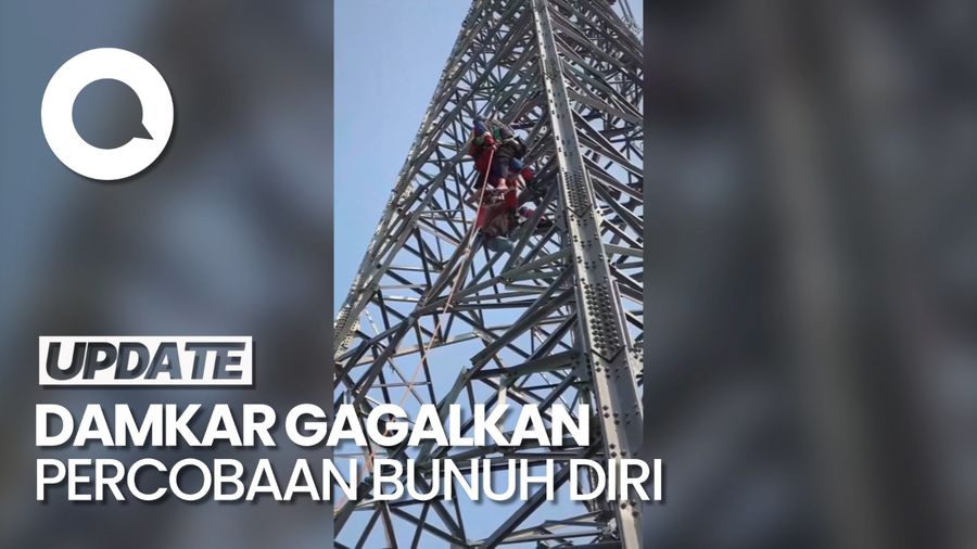 Damkar Gagalkan Aksi Bunuh Diri Pria di Menara Sutet Bekasi