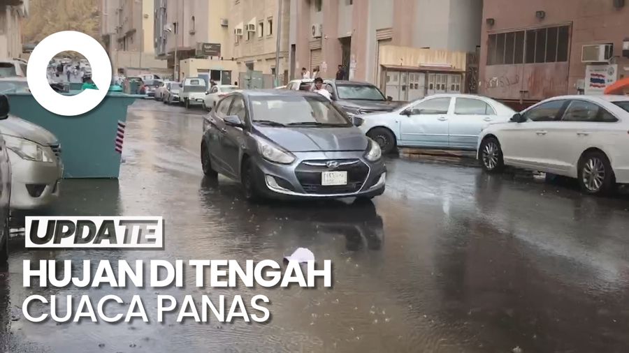 Kota Makkah Diguyur Hujan di Tengah Cuaca Panas Ekstrem
