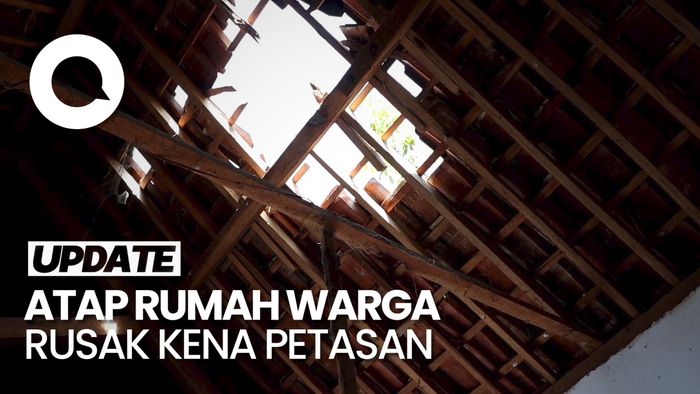 Penampakan Rumah Warga Ponorogo Rusak Gegara Kejatuhan Petasan Jumbo