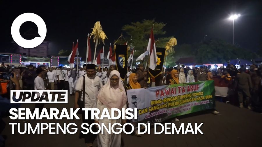 Sambut Idul Adha, Begini Kemeriahan Tradisi Tumpeng Songo di Demak