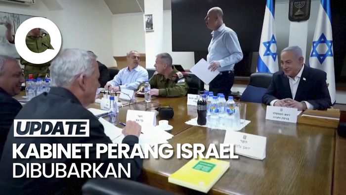 Video Netanyahu Bubarkan Kabinet Perang Israel