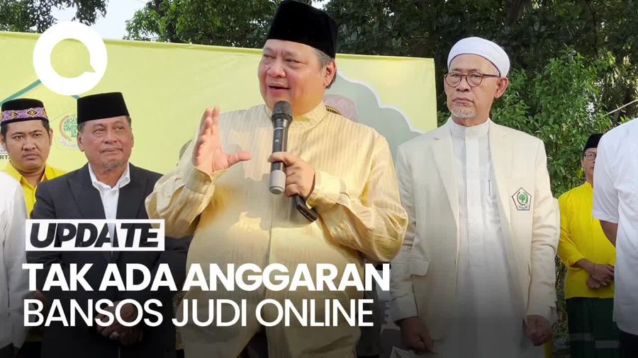 Airlangga soal Bansos Buat Korban Judi Online: Tak Ada Dalam Anggaran