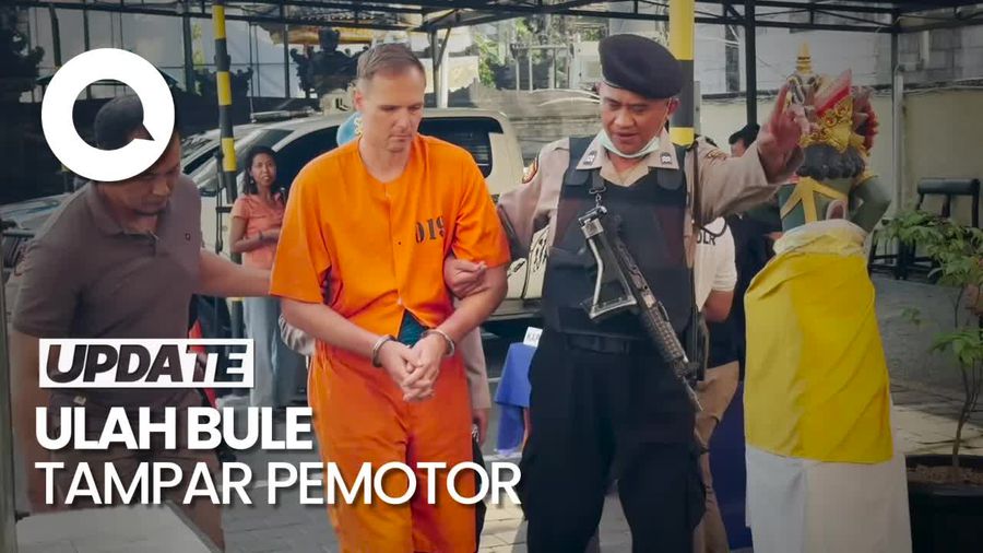 Heboh Bule Tampar Pemotor di Bali Berujung Ditahan