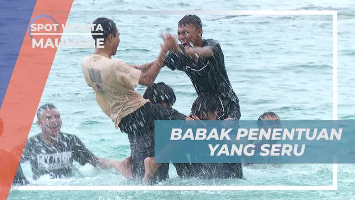 Momen Menegangkan Babak Penentuan di Pantai Koka Maumere