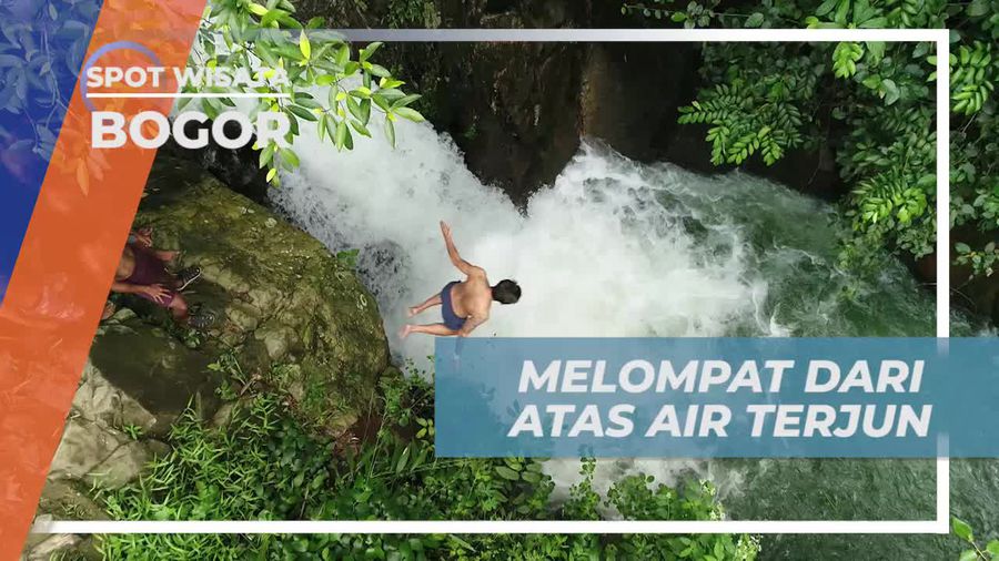Melawan Rasa Takut Melompat Seru Dari Atas Curug, Bogor