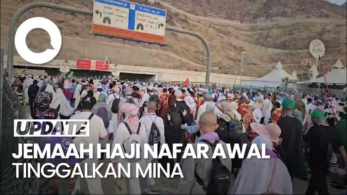 Jemaah Haji yang Nafar Awal Mulai Tinggalkan Mina