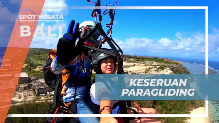 Terbang Dengan Paragliding Didampingi Instruktur Profesional, Bali
