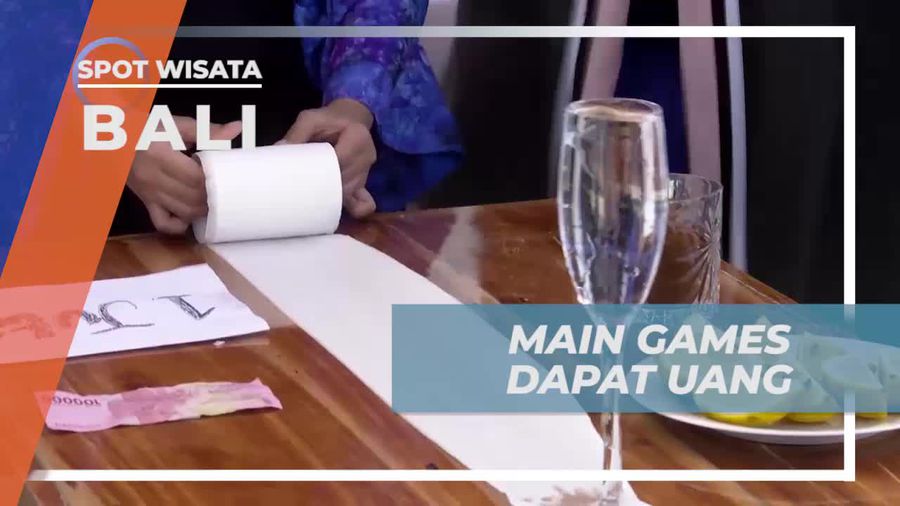 Tantangan Seru Menarik Tissue di Bawah Gelas, Bali