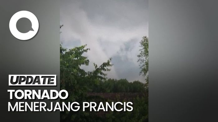 Penampakan Tornado Terjang Prancis, 34 Rumah Rusak