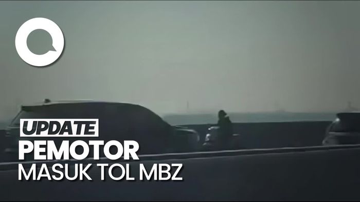 Video Pemotor Nekat Melaju Lawan Arah di Tol MBZ