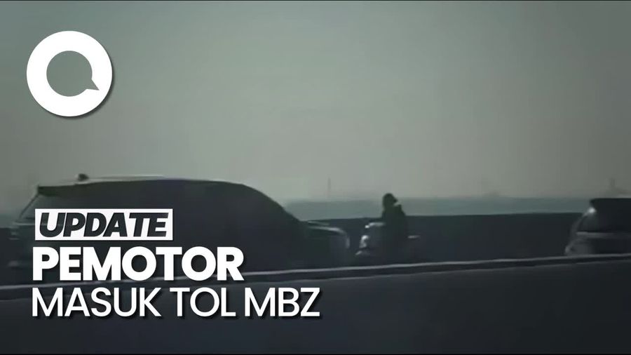 Video Pemotor Nekat Melaju Lawan Arah di Tol MBZ