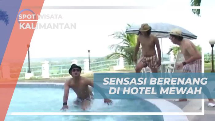 Seru-seruan Berenang di Kolam Penginapan, Tenggarong