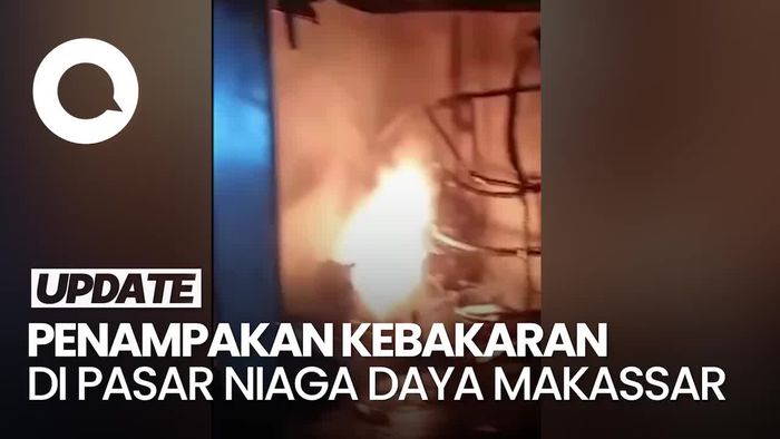 Kebakaran di Pasar Niaga Daya Makassar, 4 Kios Ludes
