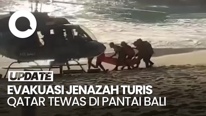 Momen Turis Qatar yang Tewas di Nusa Penida Dievakuasi Pakai Helikopter