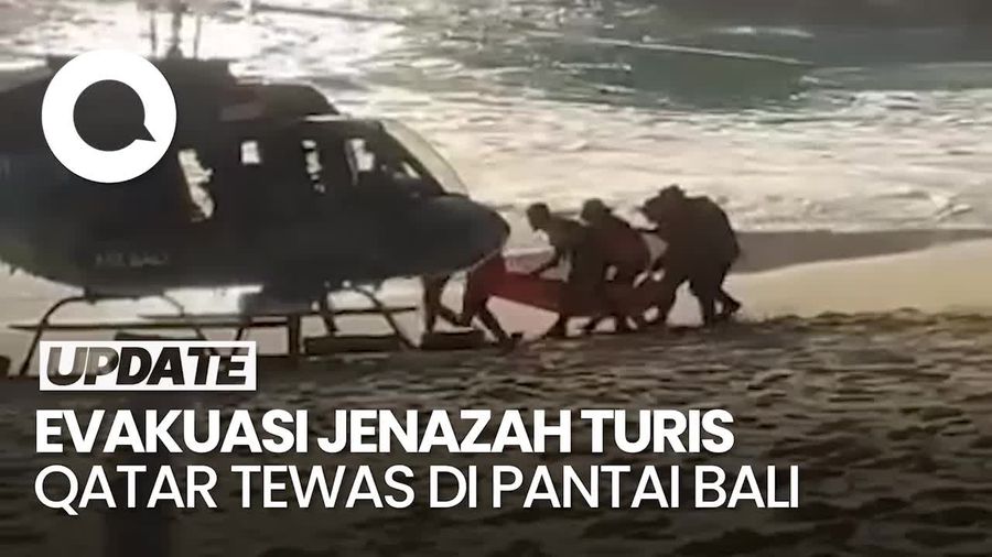 Momen Turis Qatar yang Tewas di Nusa Penida Dievakuasi Pakai Helikopter