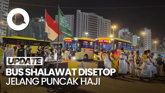 Operasional Bus Shalawat Disetop Sementara Jelang Puncak Haji
